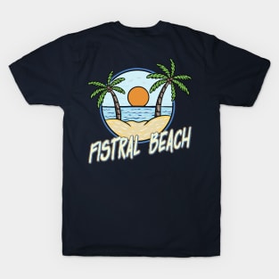 Fistral BeachCornwall, Cornish Surfing beach, Back graphic T-Shirt